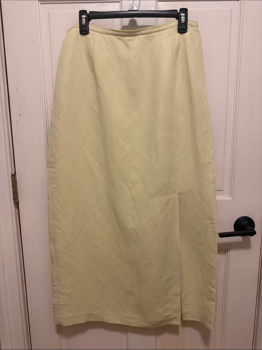 Susan Bristol Soft Lime Maxi Skirt - Size 14